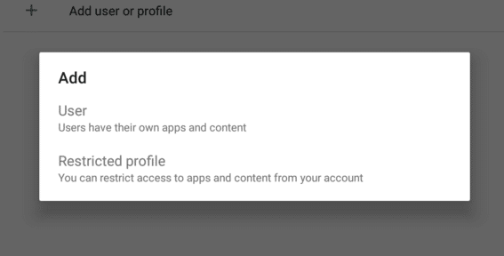 Android tablet profiles