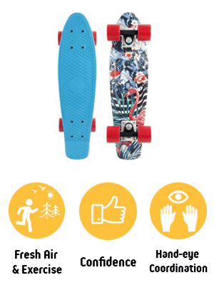 Skateboard - Helps kids with: Exercise, Confidence and Coordination
