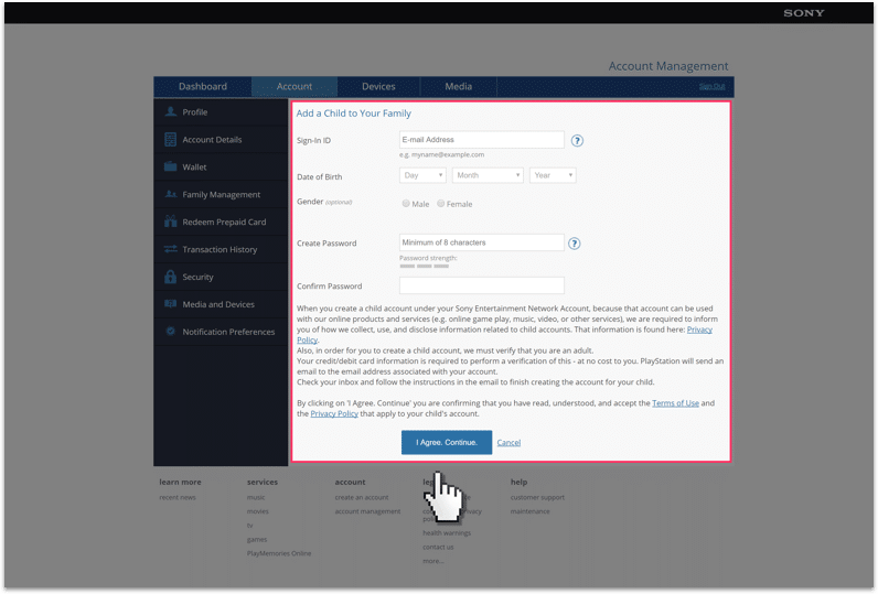 PlayStation Network Controls - Screen Time