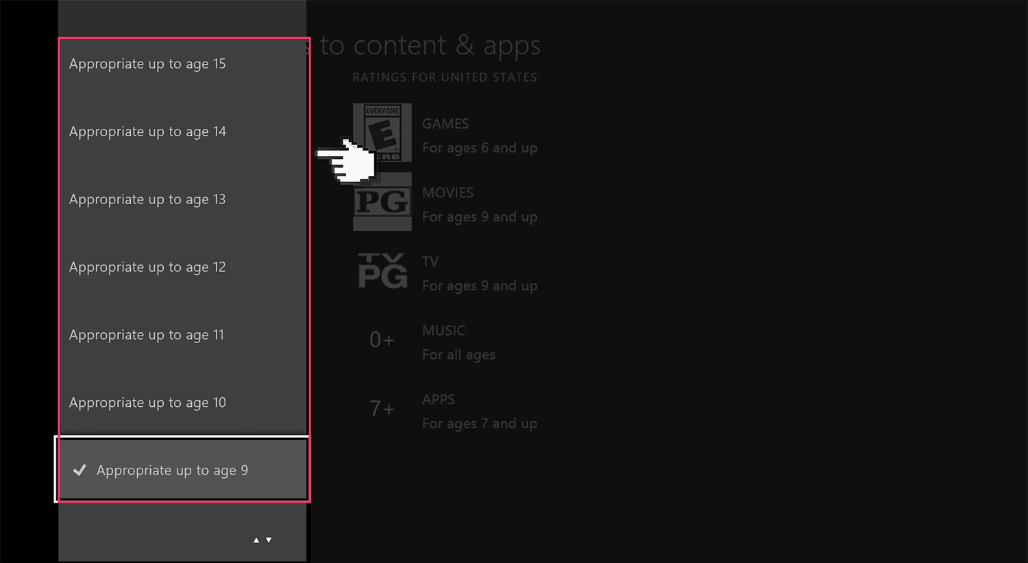 Xbox One Parental Controls