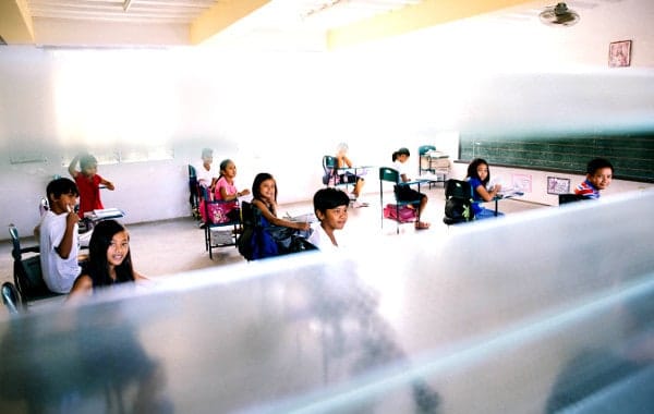 Classroom with young students.