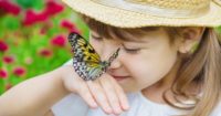 Child with butterfly